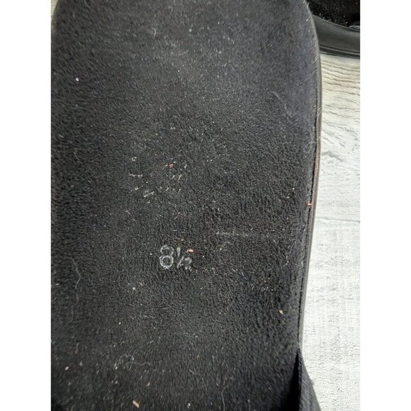 Black Open-Toe Wedge Sandals With Bow Detail Size 8.5 Made In Italy Womens Shoes - Picture 4 of 6